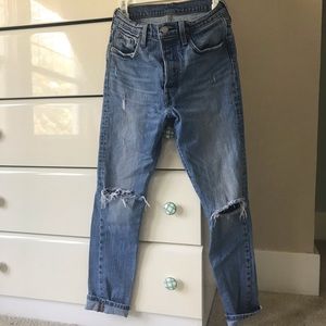 Levi’s 501’s with ripped knees!
